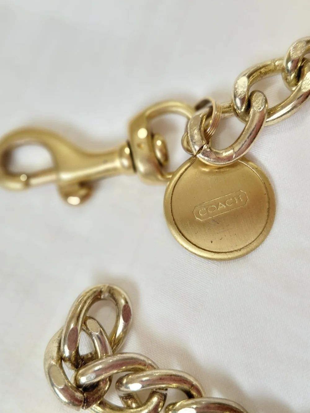 Coach Gold Turn Lock Leather Bracelet - Picture 4 of 6